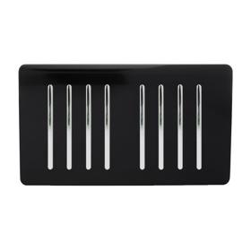 ART-SS88BK  8 Gang 2 Way 10 Amp Rocker Twin Plate Gloss Black